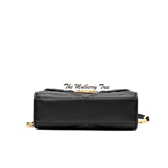 ❣️CLEARANCE🖤 MICHAEL KORS SERENA Medium Black Gold Chain Shoulder Bag Crossbody - Picture 14 of 16